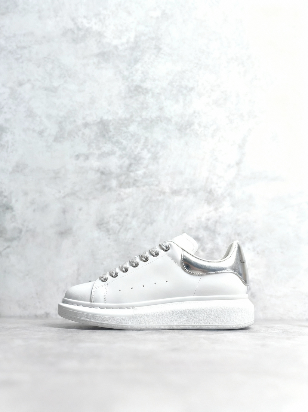 Platinum Court Oversized Sneakers – White & Silver | Ducas Boutique