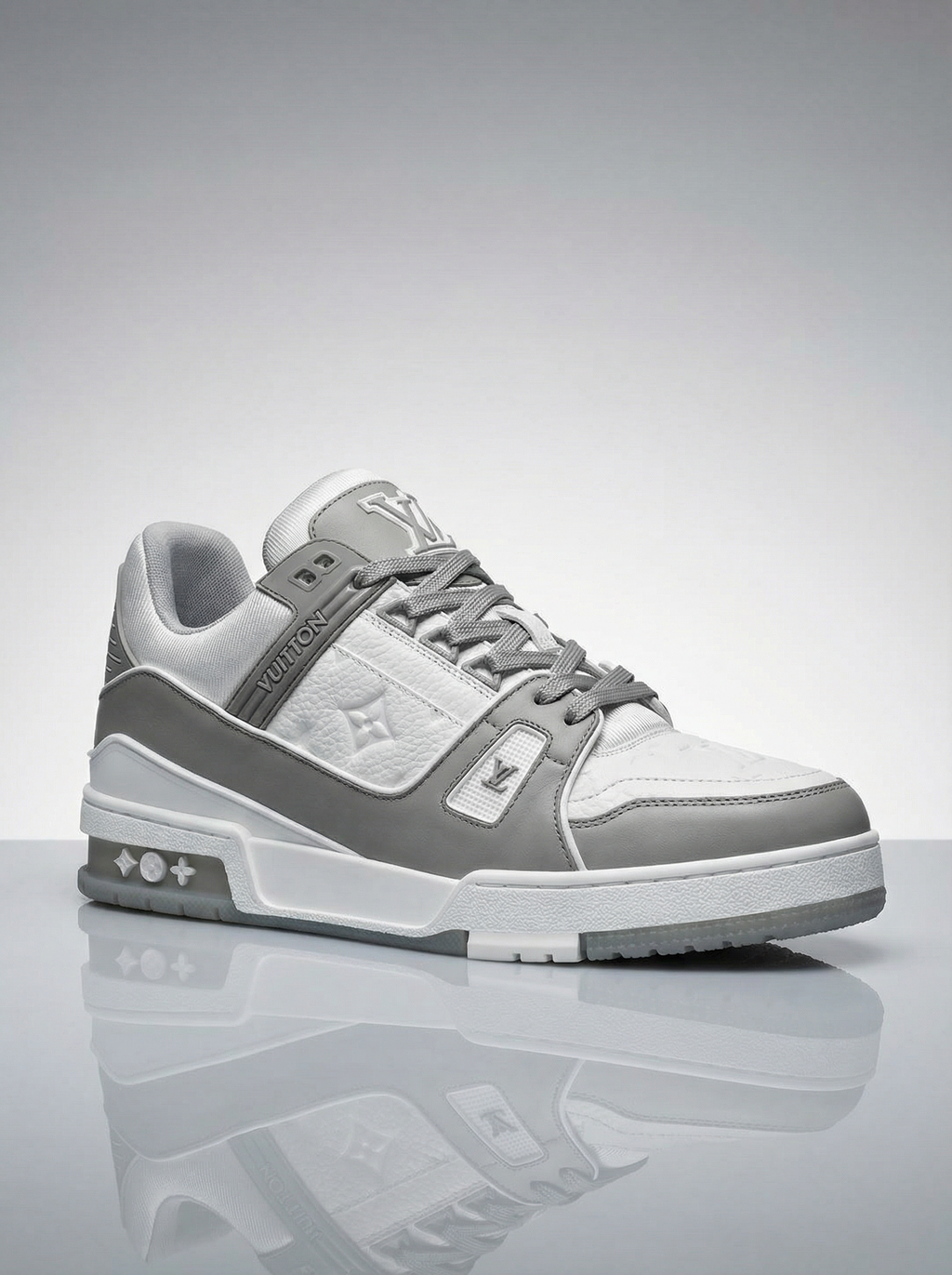 Luxury Gray Designer-Style Sneakers  | Ducas Boutique