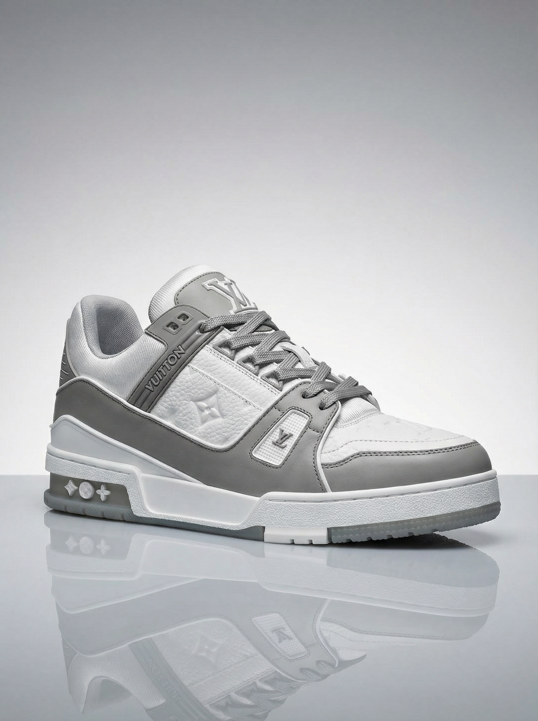 Luxury Gray Designer-Style Sneakers  | Ducas Boutique
