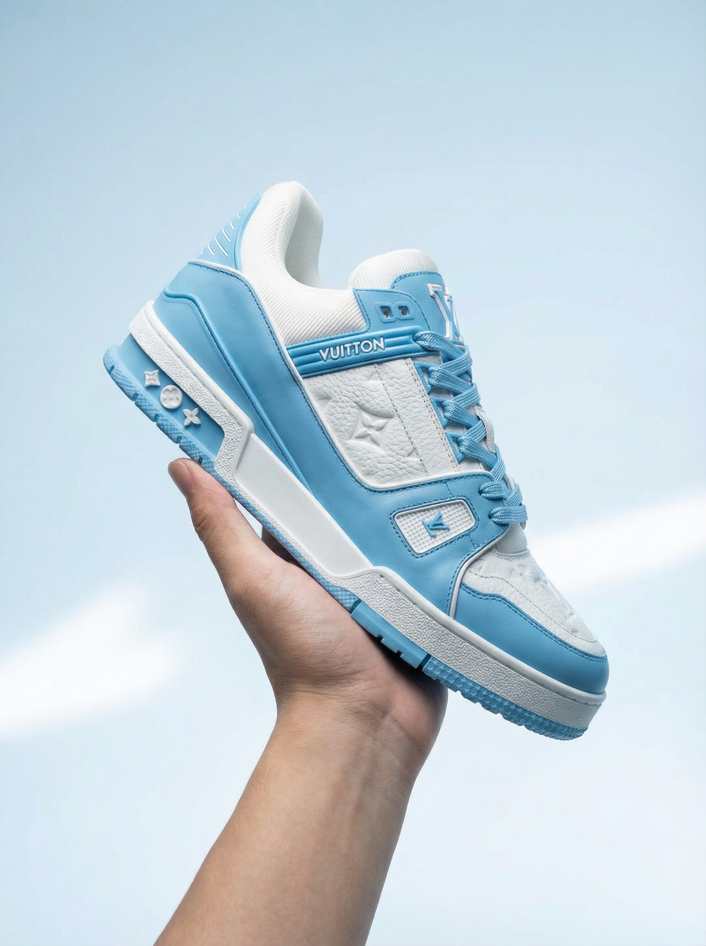 Luxury Blue Designer-Style Sneakers | Ducas Boutique