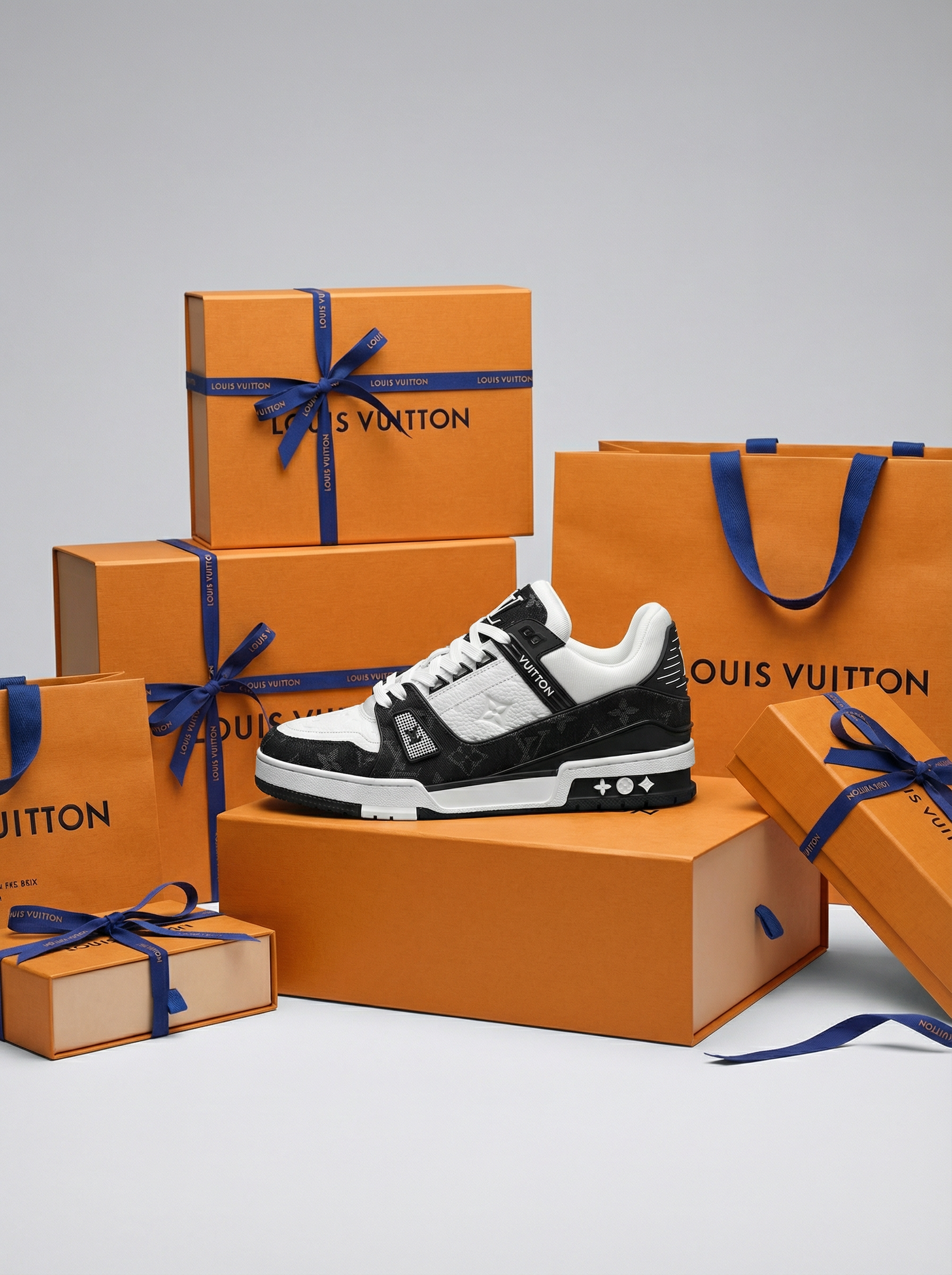 Luxury Black & White Designer-Style Sneakers | Ducas Boutique