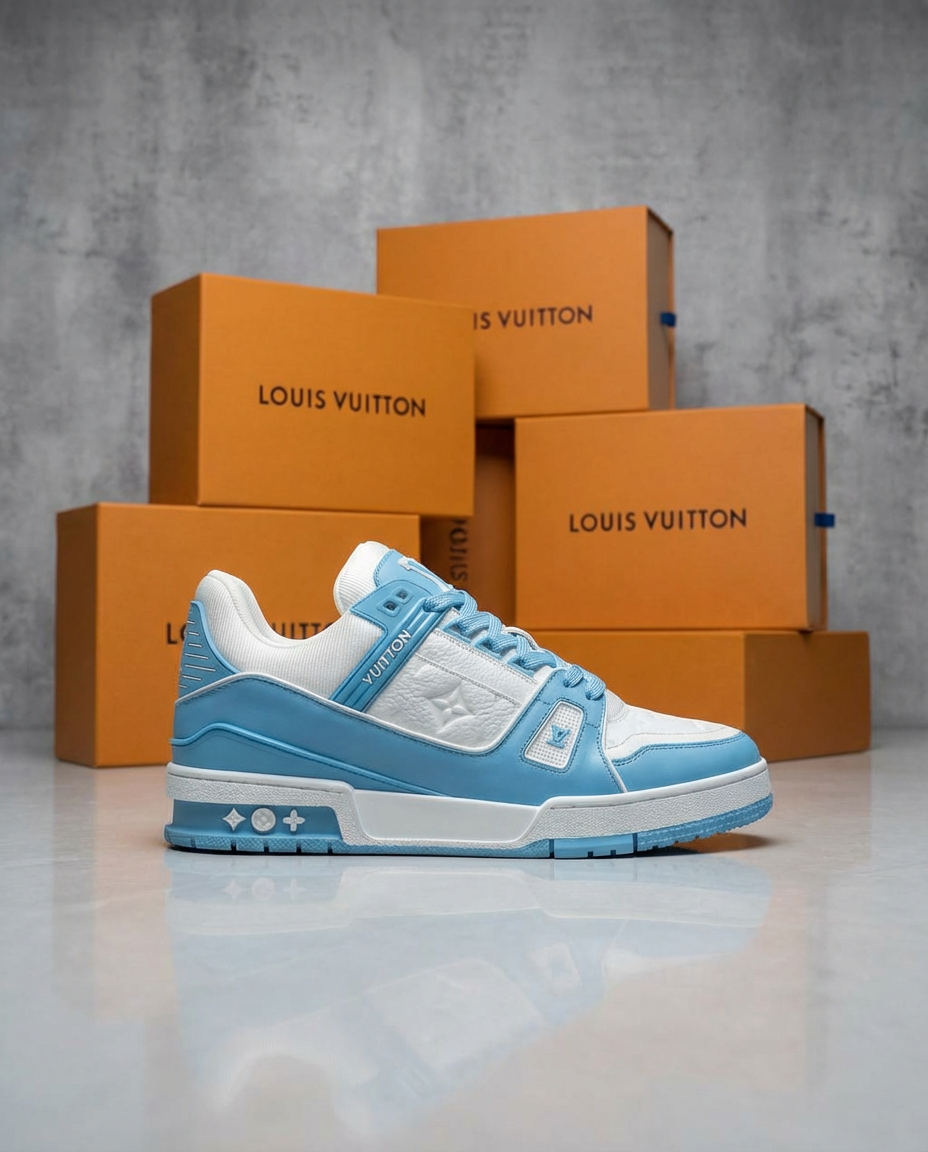 Luxury Blue Designer-Style Sneakers | Ducas Boutique