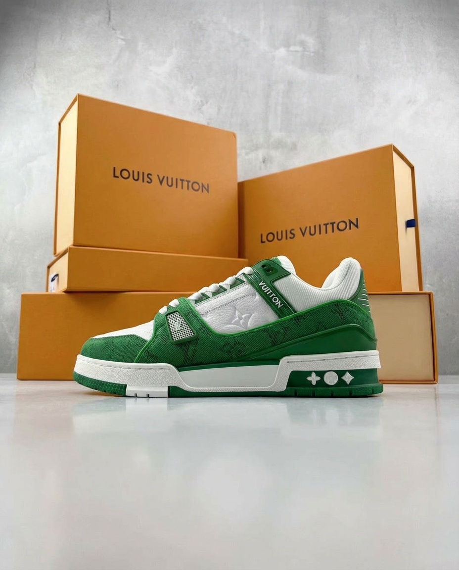 Luxury Green Designer-Style Sneakers | Ducas Boutique